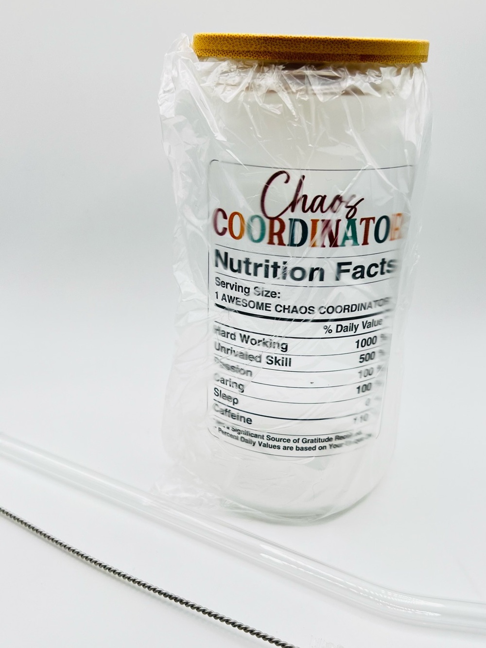 Chaos Coordinator Insulated Tumbler - White with Gold Lid